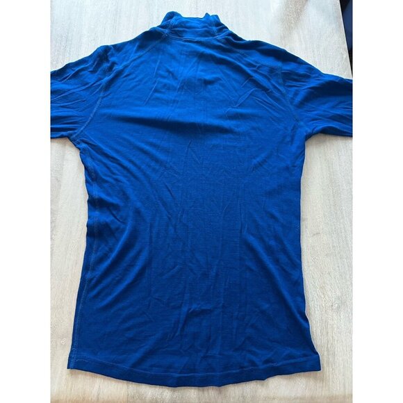 Ibex Men's Merino Wool Blue 1/4 Zip Base Layer Size Medium - Picture 5 of 6